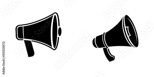 Modern loudspeaker megaphone icon isolated on a white background