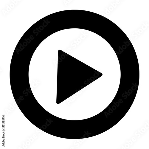 The red YouTube play button, an icon for video and music, features a triangle within a circle, which is a common symbol for media players that facilitate the playback of audio and video content, as