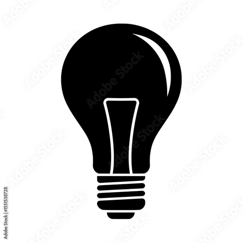 The light bulb icon represents energy and the symbol of thinking, embodying the concept of creative ideas and inspiration, set against an isolated modern illustration on a white background