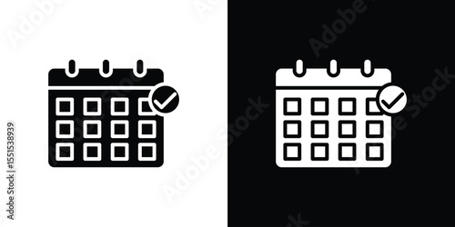 Calendar check icon. Design for website and mobile apps.