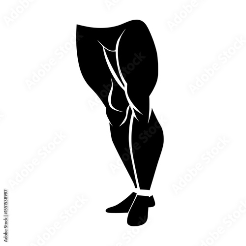 The concept of weight loss and diet is represented by a flat modern illustration of muscle and fat isolated against a white background