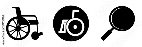 Modern accessibility fill icon isolated on a white background in png format