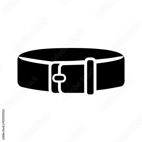 The icon set featuring belt silhouettes is outlined and isolated on white