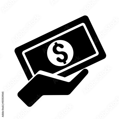 The image features a no cash transaction icon standing alone on a white background