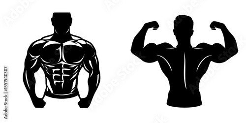 Isolated modern muscle and fat set against white