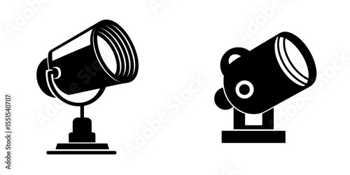 The searchlight icon is part of a spotlight icon set created for modern mobile and web design concepts with a white background