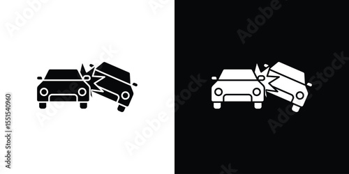 Car crash icon. Design for website and mobile apps.