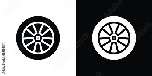 Car wheel icon vector, Symbol, logo illustrations