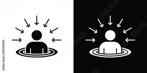 Centric consumer icon. Design for website and mobile apps.