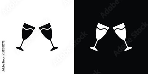 Champagne Glass icon vector, Symbol, logo illustrations