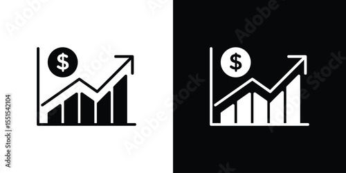 Chat arrow grow icon. Design for website and mobile apps.