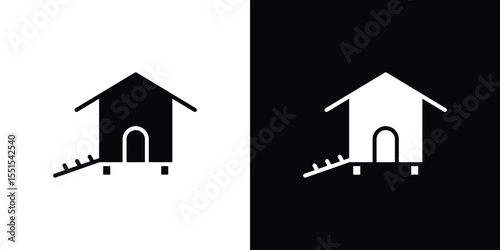 Chicken coop icon. Design for website and mobile apps.