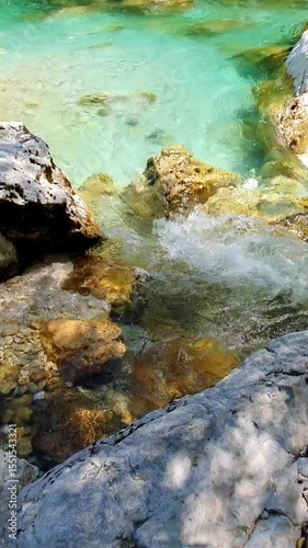 Wallpaper Mural The wild Soča River in Slovenia with its emerald waters, rocky and steep banks is a breathtaking natural haven for adventurers and nature lovers. Torontodigital.ca