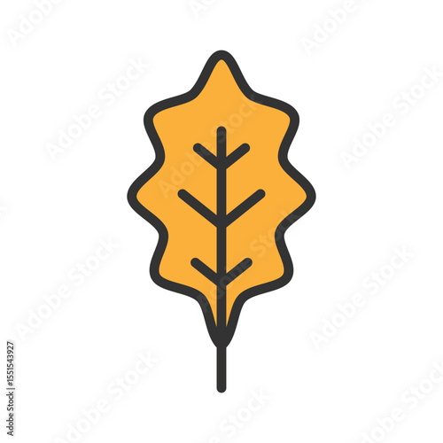 Vector illustration of a leaf isolated on white background