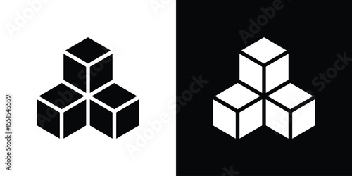 Cubes icon vector, Symbol, logo illustrations