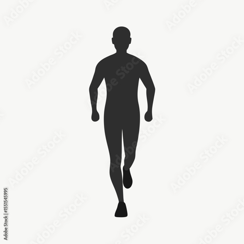 silhouette of running man
