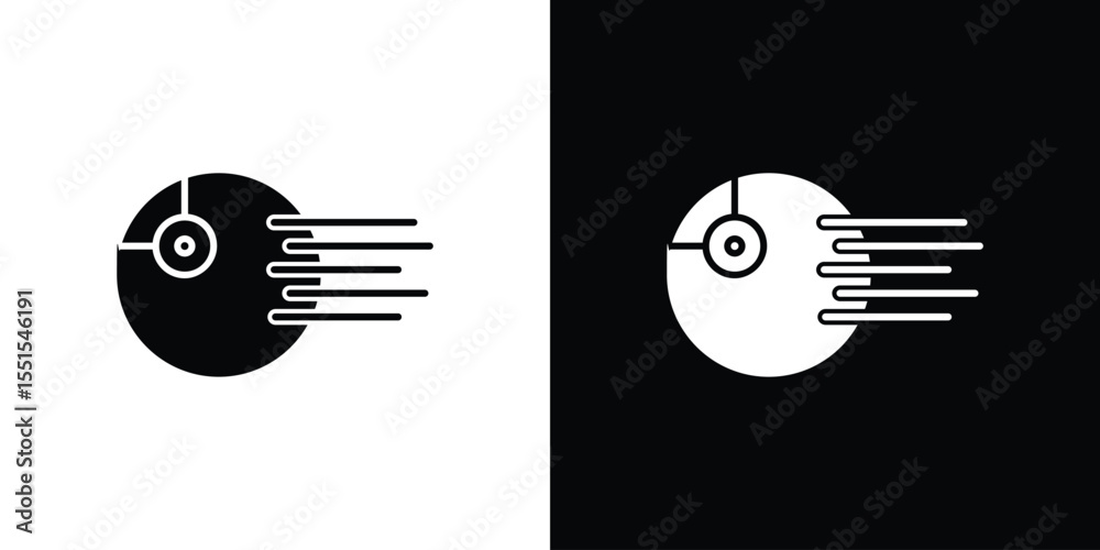 Death star icon. Design for website and mobile apps.