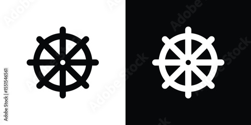 Dharmachakra icon. Design for website and mobile apps.