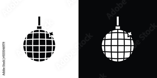 Disco ball icon vector, Symbol, logo illustrations