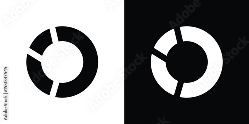 Donut chart icon vector, Symbol, logo illustrations