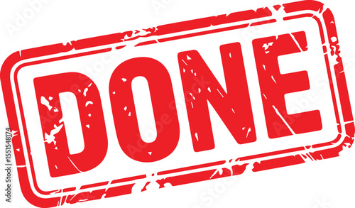 done red stamp text vector