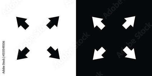 Expand arrows icon. Design for website and mobile apps.