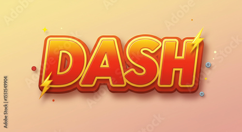 Dynamic Dash Text Effect Bold, 3D, and Energetic Typography Design