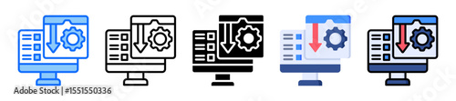 Landing Page Icon Set Collection Multiple Style 
