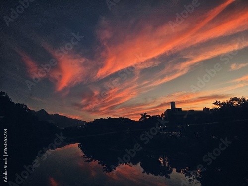 Colorful sky after a magnificent sunset