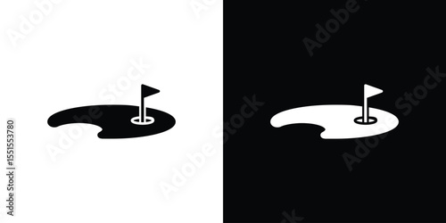 Golf yard icon. Design for website and mobile apps.