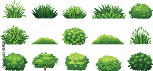 leaf nature plante set decoration