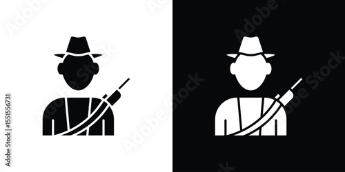 Hunter icon. Design for website and mobile apps.