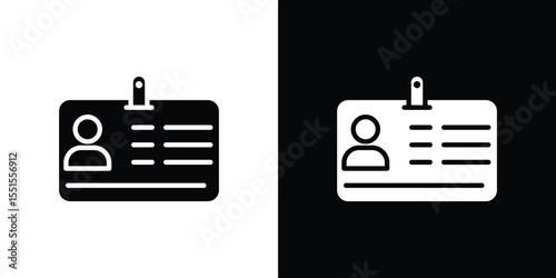 ID badge icon. Design for website and mobile apps.
