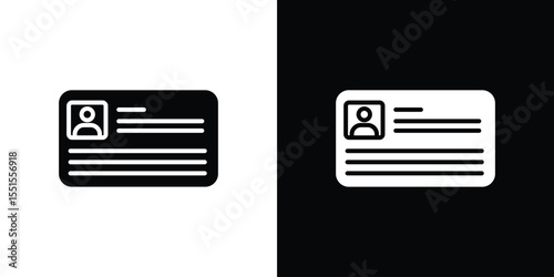 ID badge icon. Design for website and mobile apps.