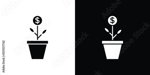 Investment tree icon vector, Symbol, logo illustrations
