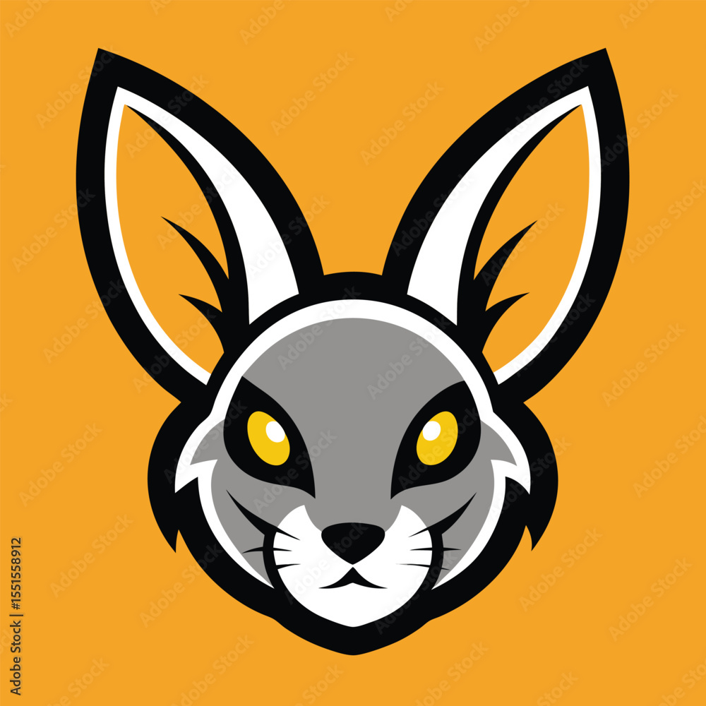 Fototapeta premium rabbit bunny cartoon logo esport