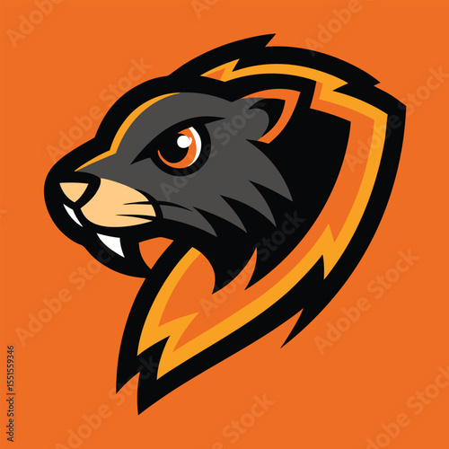 rabbit bunny orange cartoon logo esport