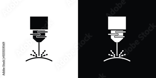 Laser machine icon. Design for website and mobile apps.