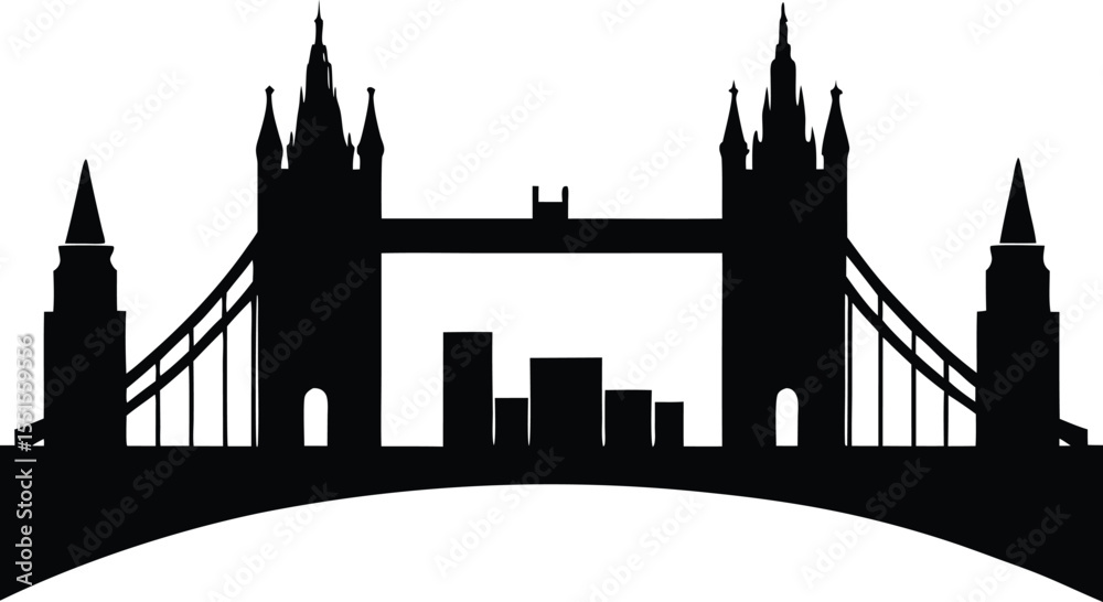 Obraz premium skyline silhouette city architecture london