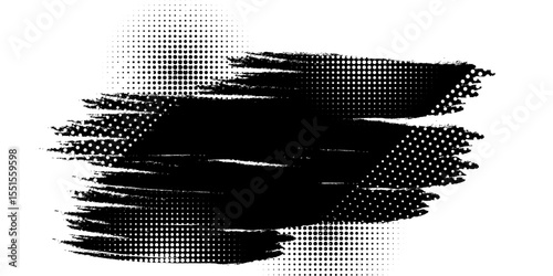 Distorted grunge layer error. Noise destroys texture. Vector trendy deformed glitch shape