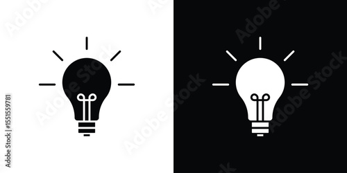 Light bulb icon. Design for website and mobile apps.