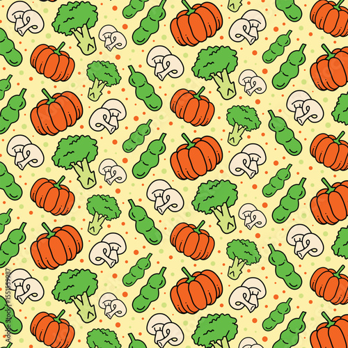pattern seamless pumpkin autumn