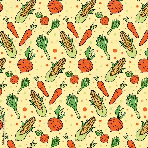 pattern seamless vegetables winter 