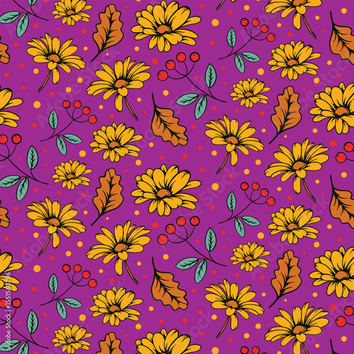 pattern seamless flower spring ornament