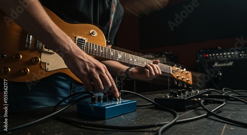 High Gain Used by Guitarist Seeking Raw, Distorted Output in Intense Music Session