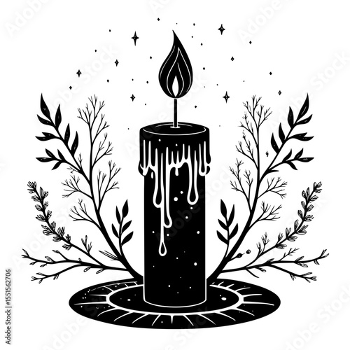 vector illustration of a candle