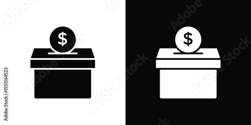 Money donation icon vector, Symbol, logo illustrations
