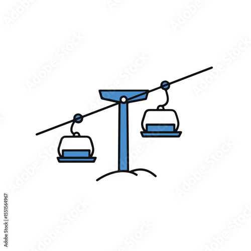 Ski Lift at the Ski Resort 