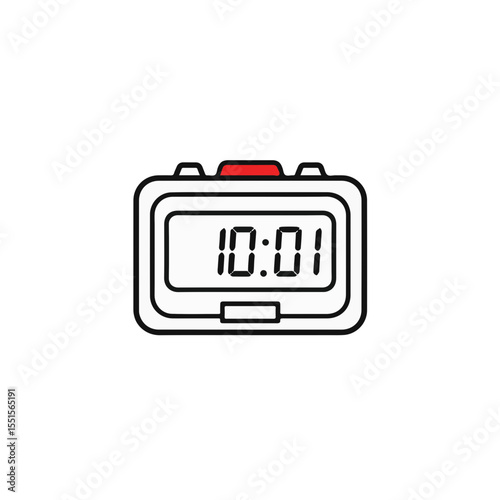A digital clock displaying 10:01.
