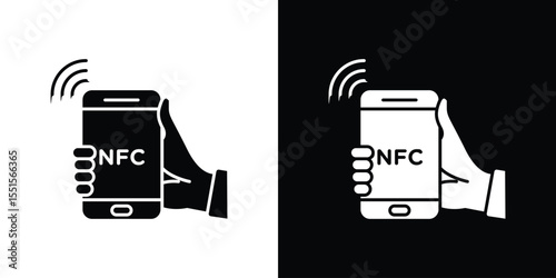 NFC communication icon. Design for website and mobile apps.
